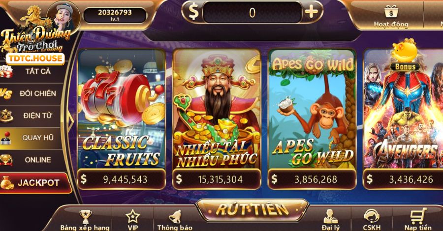 Máy slot game với jackpot lớn tại F168